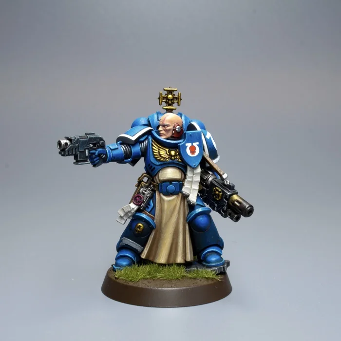 Ultramarines Veteran - My, Modeling, Warhammer, Painting miniatures, Painting, Wh miniatures, Longpost