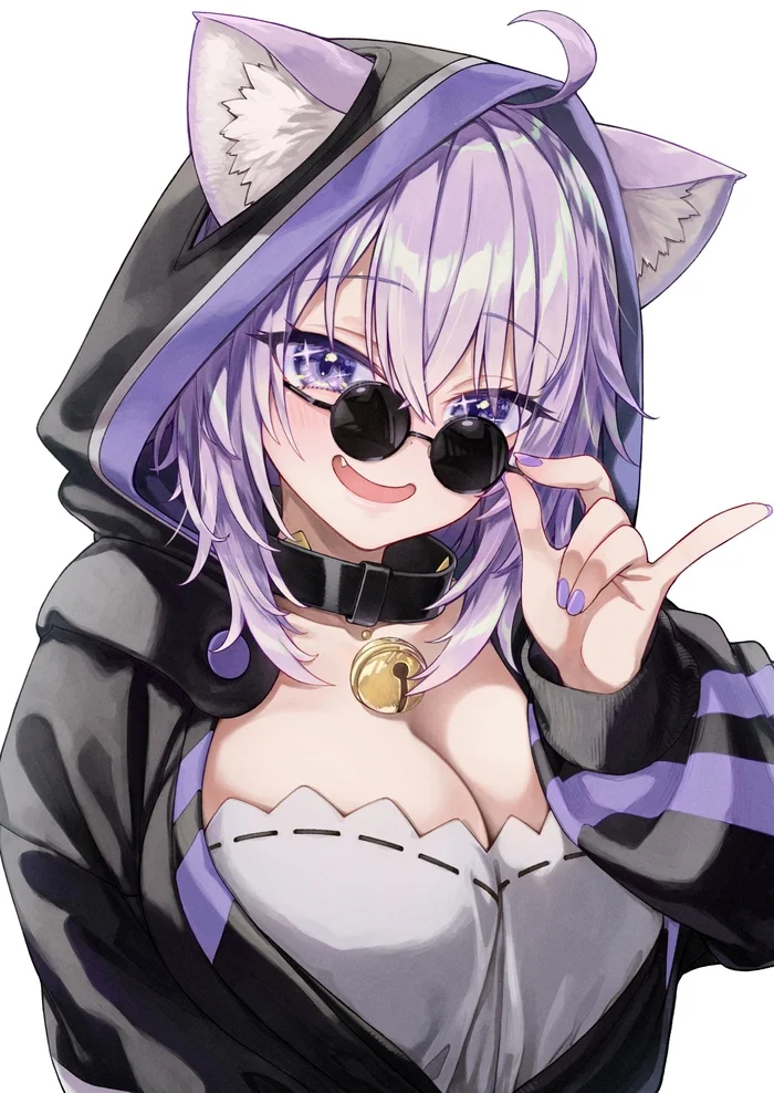 Okayu - Anime, Anime art, Virtual youtuber, Nekomata Okayu, Hololive