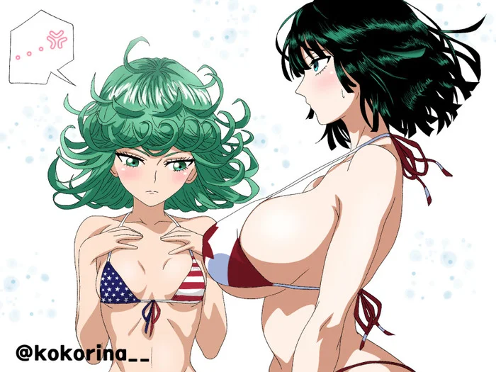 Good night. Never envy...those - Anime, Anime art, Tatsumaki, Fubuki, Onepunchman, Swimsuit