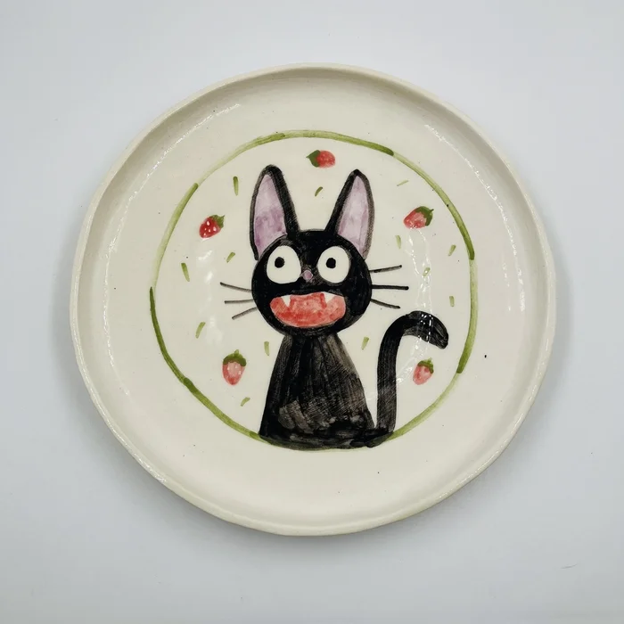 My - My, Ceramics, Plate, Handmade, Kiki's delivery service, Longpost, Needlework without process