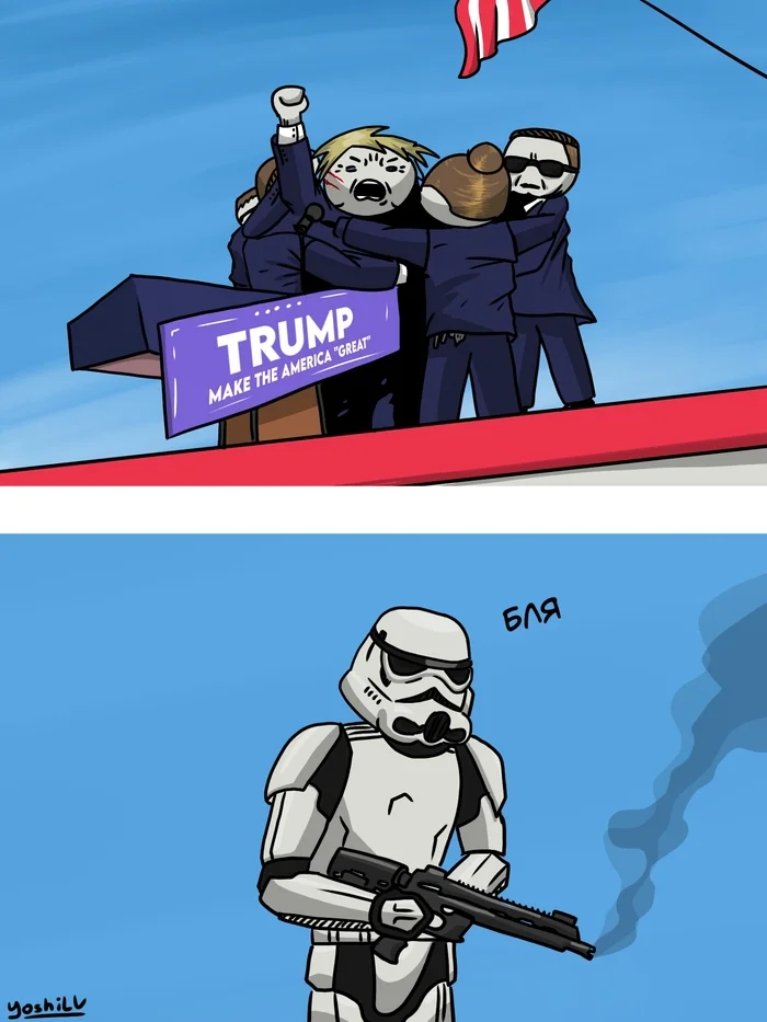 Only they can shoot so bad - My, Translated by myself, Comics, Humor, Post #11600482, Star Wars, Star Wars stormtrooper, Mat, Politics