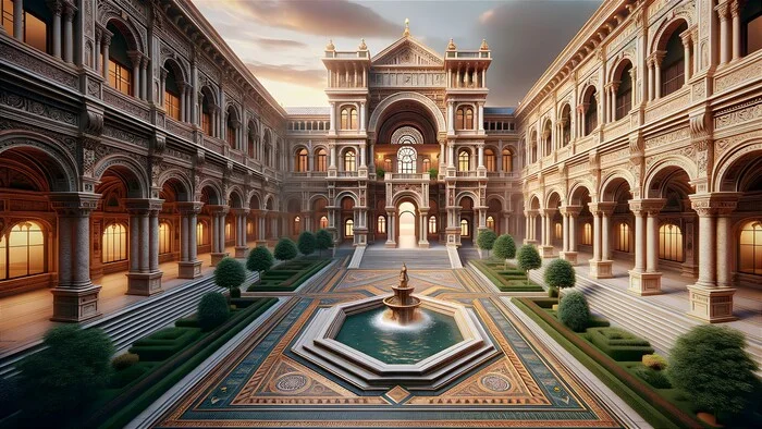 An Ancient Architectural Wonder: A Visual Masterpiece - Neural Networks, Art, Neural network art, Another world, Digital drawing, Series Deepdreamgenerator