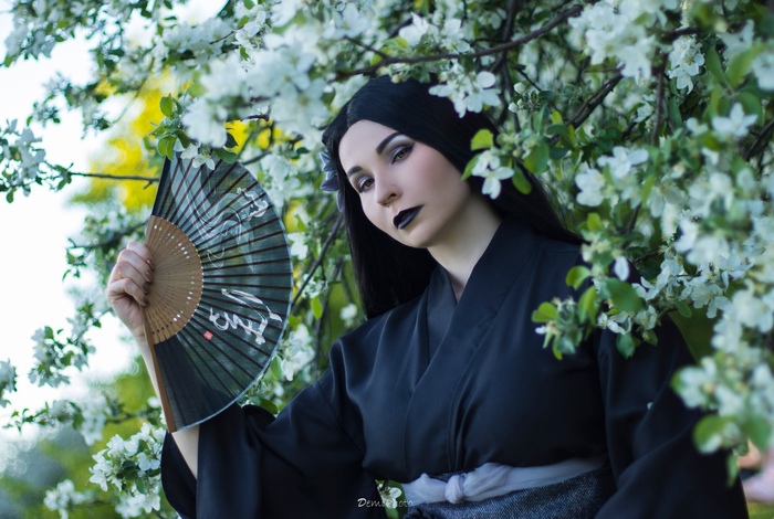 Элегантный образ Хэ Сюаня в кимоно (фандом Благословение Небожителей)