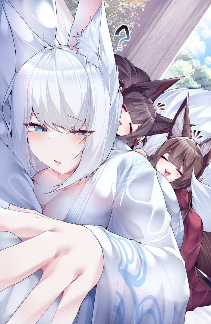  Shiraori     Samip, , , Anime Art, Azur Lane, Animal Ears, , , Kaga, Amagi, Akagi, Shinano,   