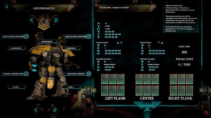 Вот так выглядит меню набора титанов. Жаль, что арсенал у них до смешного мал