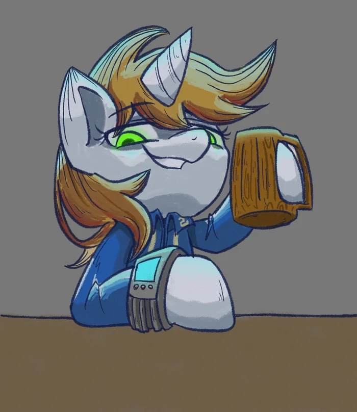 It's time for a drink! - Fallout: Equestria, Littlepip, Pony, Кружки, My little pony