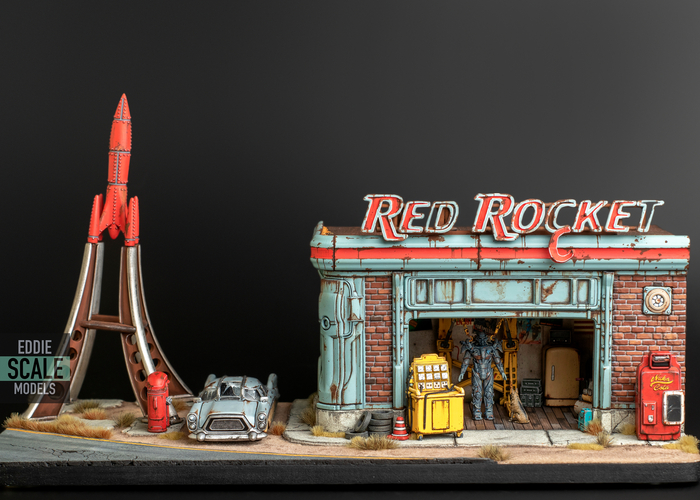 Diorama Fallout 4 Red Rocket Station , , , Fallout, 3D ,  ,  ,  , 3D , , Fallout 4, 