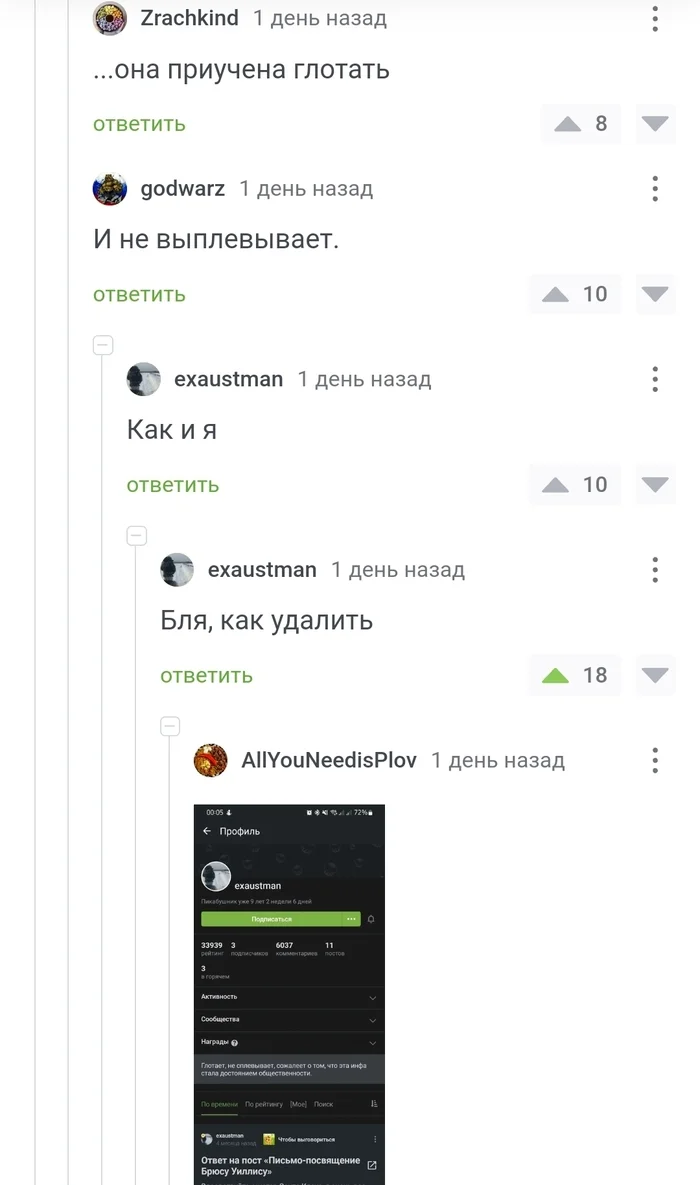 Комментарии на пикабу - Комментарии на Пикабу, Переписка, Скриншот