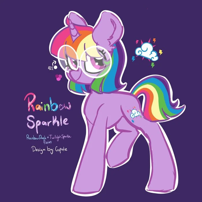 Пони-Слияние - My Little Pony, Арт, Twilight sparkle, Rainbow Dash, Twitter (ссылка)