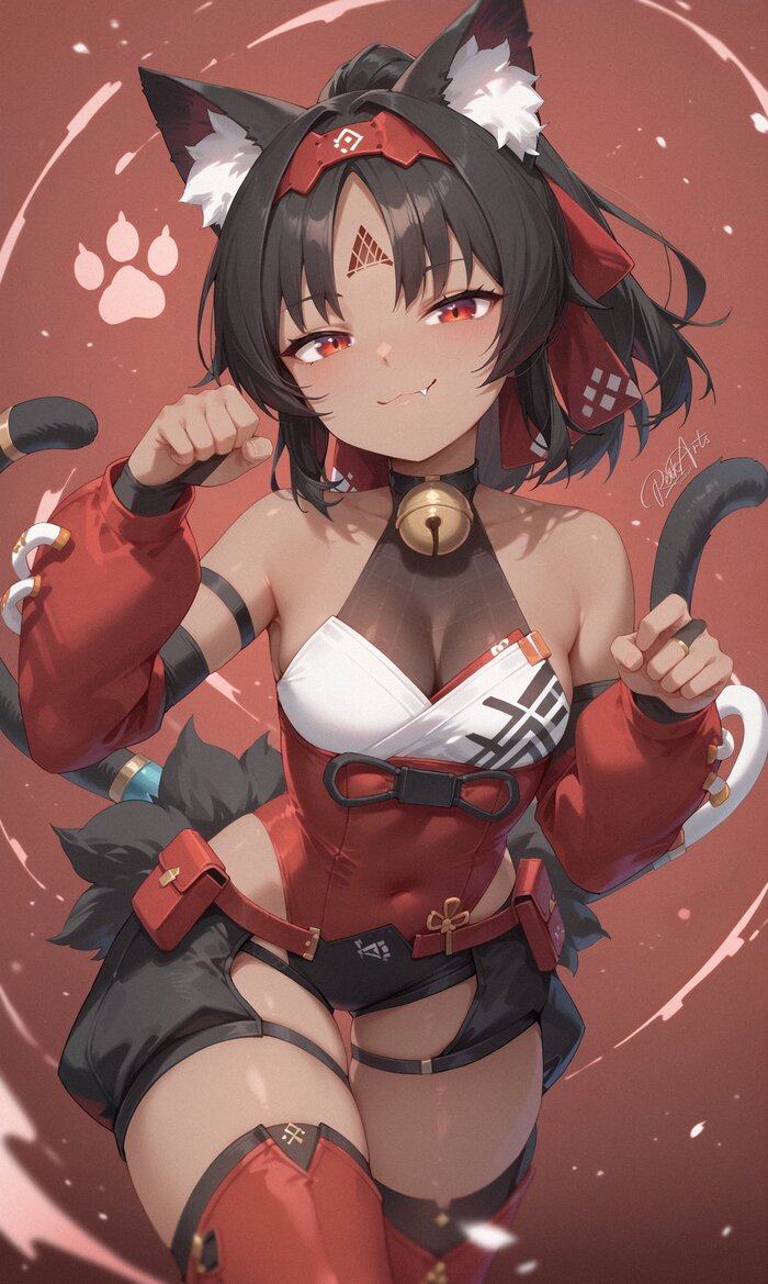   Anime Art, , , , Zenless Zone Zero, Nekomiya Mana (zzz), Animal Ears, 