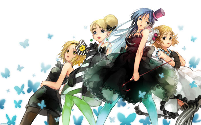  .      , Anime Art, Ritsu Tainaka, Tsumugi Kotobuki, Akiyama Mio, Yui Hirasawa, K-on