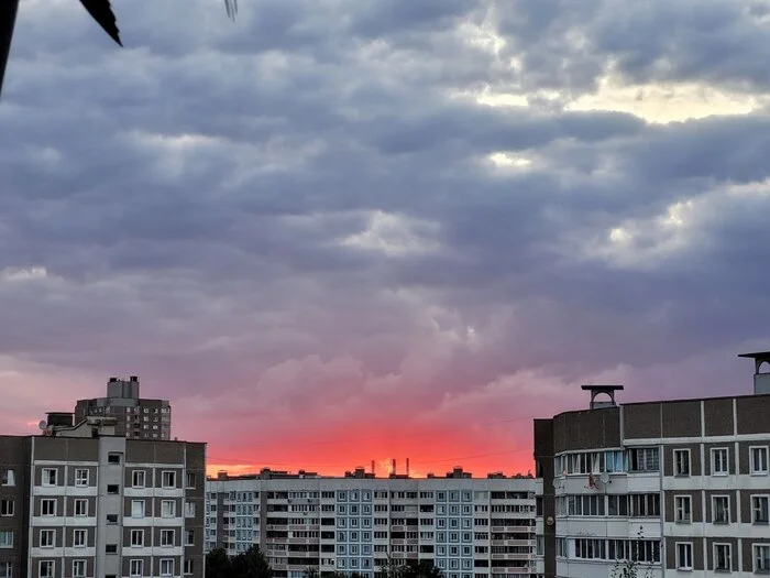 A piece of the evening. Minsk 07/18/2024 - Power of nature, Sunset, beauty, Minsk, Video, Vertical video, Longpost