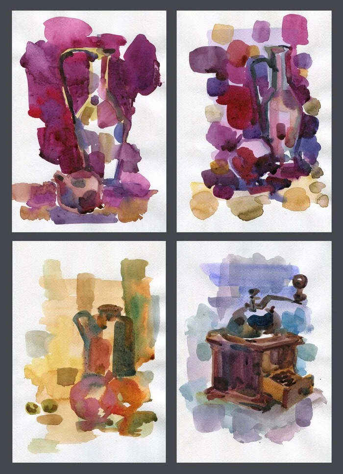 Quick watercolor sketches - My, Art, Creation, Painting, Art, Watercolor, Etude, Graphics, Longpost