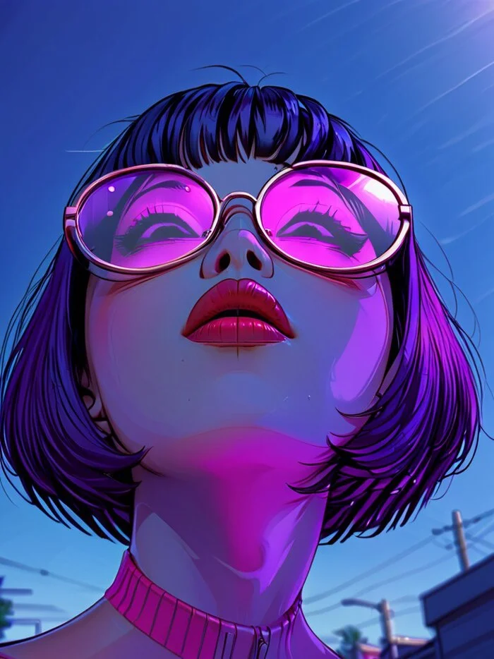 Retro Neon Style - bright and rich neon images! - My, Artificial Intelligence, Stable diffusion, Neural network art, Style, Neon, Retro, Cyberpunk, Longpost, Series Neurowarehouse