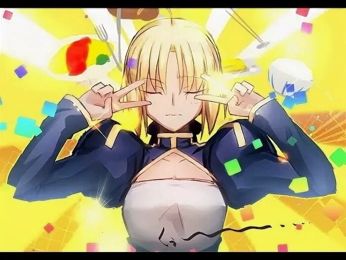 Glutton Saber - Anime art, Anime, Fate, Fate-stay night, Saber, Artoria pendragon