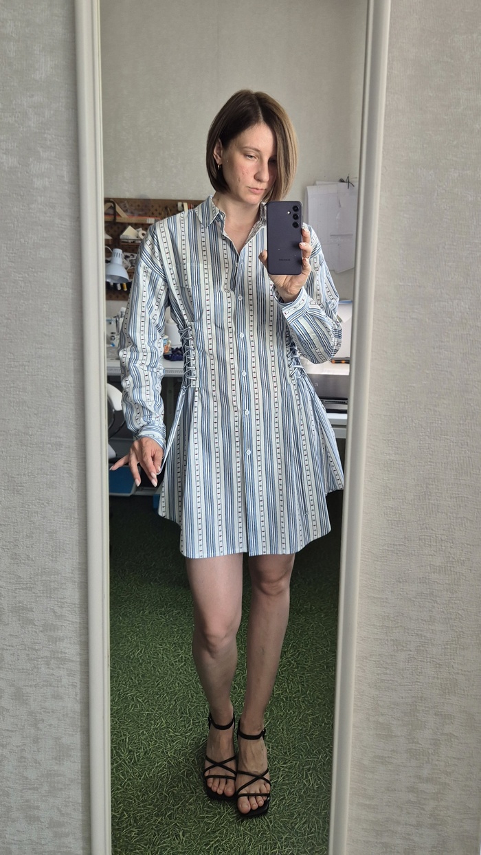 Платье-рубашка-корсаж Шитье, Своими руками, Платье, Длиннопост, Рукоделие без процесса