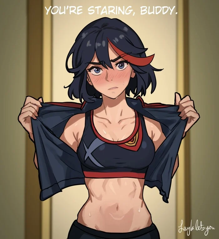 Спокойной ночи. Пусть ваш сон охраняет она - Аниме, Anime Art, Matoi Ryuuko, Kill la Kill