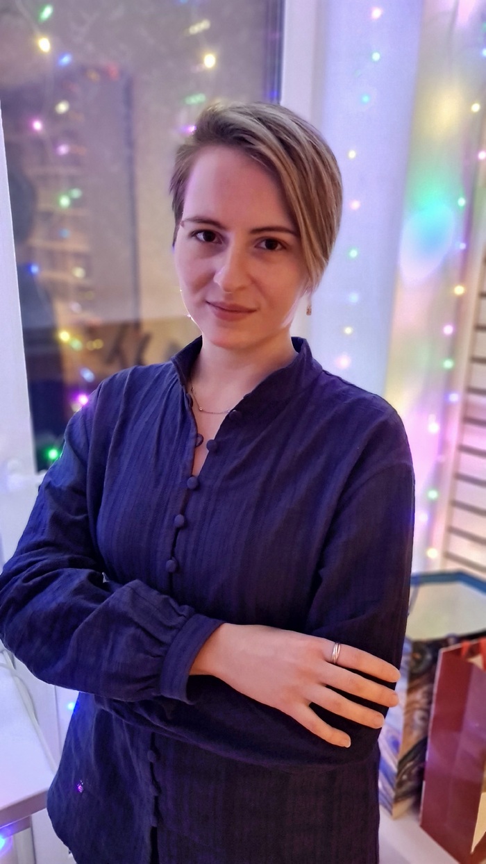 Аж новогоднее фото в сшитой мной рубашке