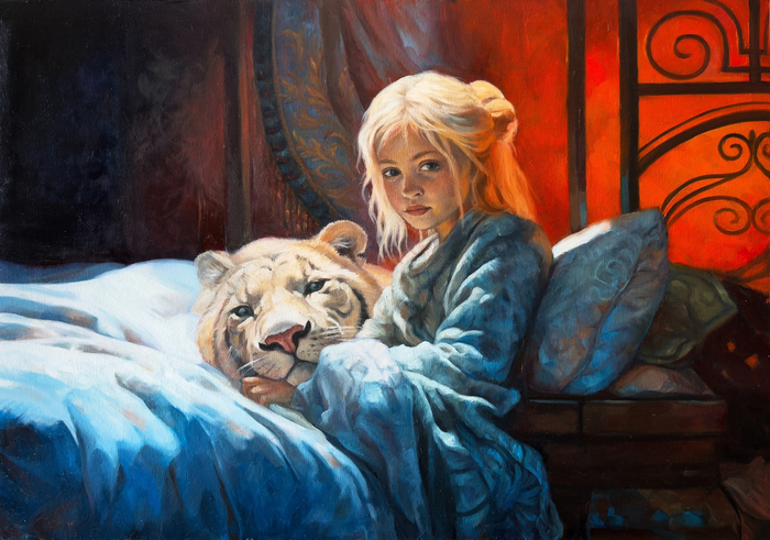 70х50 холст, масло. Картина из серии "Одной крови". Прочие работы можете посмотреть в моем телеграмм канале <a href="https://pikabu.ru/story/kartina_v_teple_11621353?u=https%3A%2F%2Ft.me%2Famtcts&t=https%3A%2F%2Ft.me%2Famtcts&h=7f46eb025681aa285af5f10fc6311e8ea475ebff" title="https://t.me/amtcts" target="_blank" rel="nofollow noopener">https://t.me/amtcts</a>