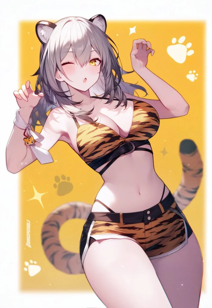 Stelle - Anime Art, Аниме, Stelle (Honkai: Star Rail), Honkai: Star Rail, Dirresponsibly, Animal Ears