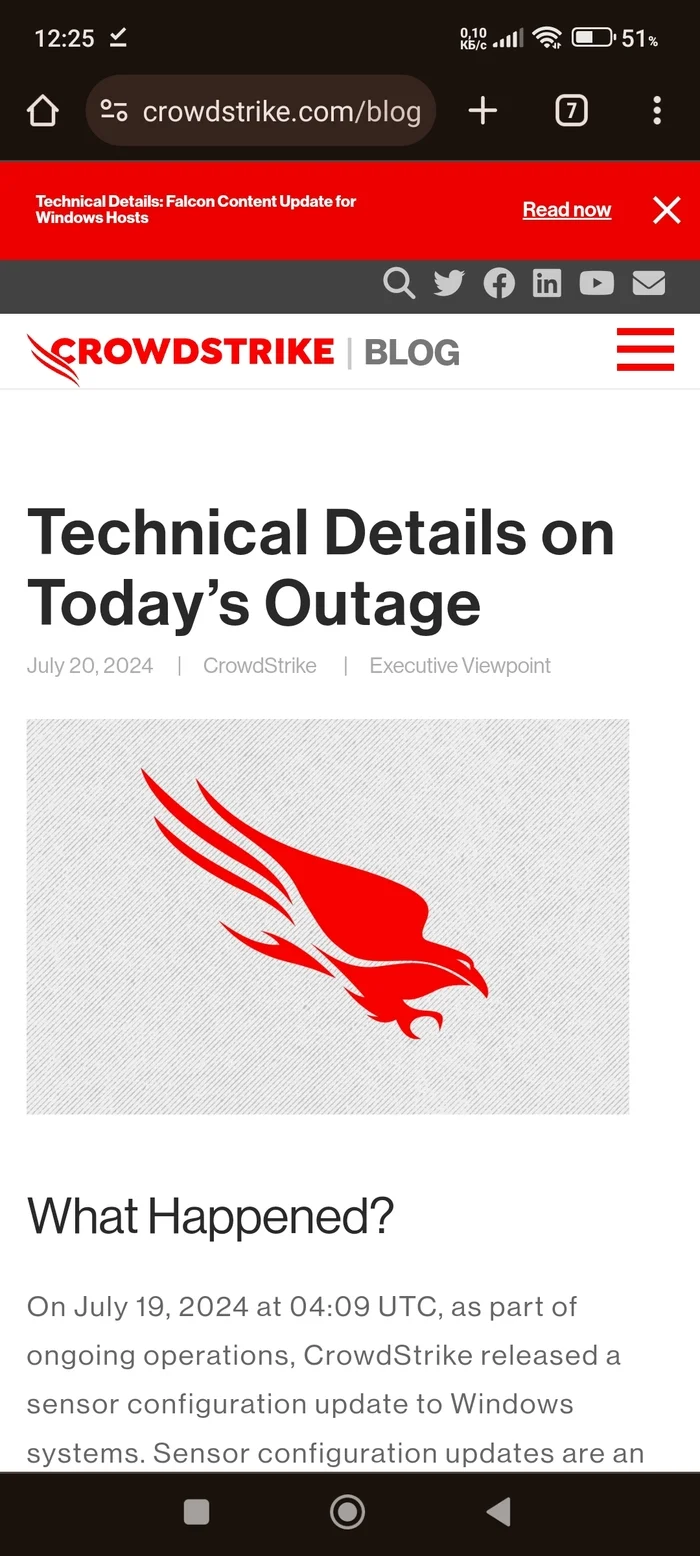 Ответ на пост «Глобальный цифровой сбой практически не коснулся России» - Windows, Россия, Сбой, Crowdstrike, Microsoft Azure, Microsoft, Скриншот, IT, Ответ на пост, Длиннопост