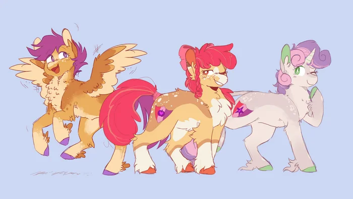 Markseekers and Foal Fluff - My little pony, Art, Sweetie belle, Applebloom, Scootaloo