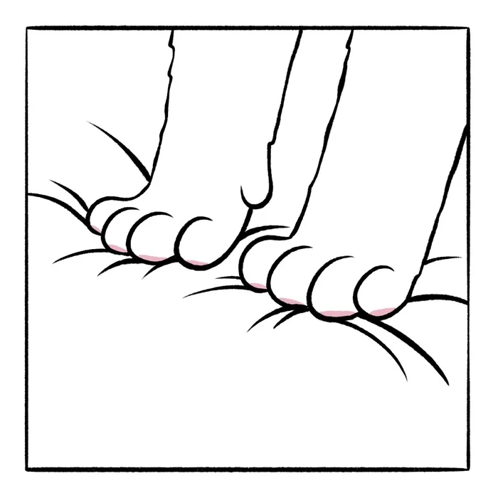 Soft - My, Art, Comics, Author's comic, Men and women, Soft, Stomach, Paws, Purring, Antistress, Longpost