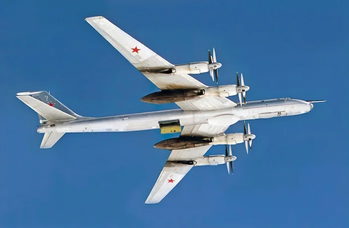 Tu - 142 in flight - Aviation, Technics, The photo, Bomber, Airplane, Military aviation, From the network, Tu-142