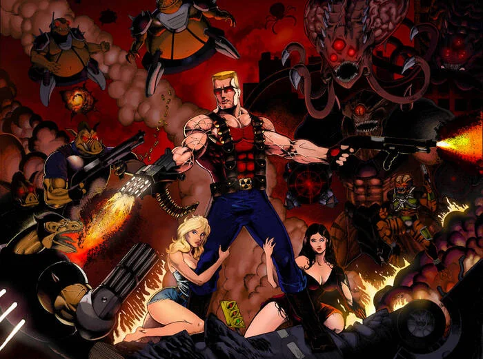 История разработки Duke Nukem 3D (1996): от кучки пикселей до миллиарда долларов - Duke Nukem 3D, Обзор, FPS, Шутер, Видео, YouTube, Длиннопост