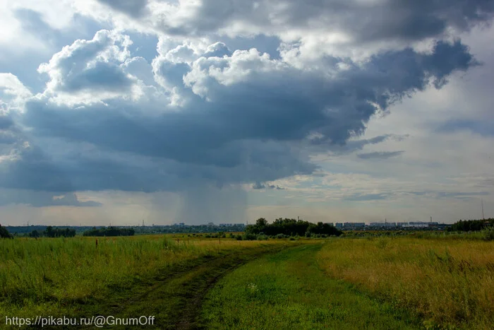 Rain in places... - My, The photo, Bike ride, Nature, Leisure, Rain