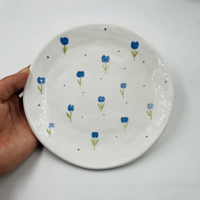 My - My, Ceramics, Plate, Handmade, Needlework without process