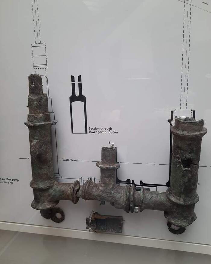 Roman water pump made of bronze, third century - Ancient Rome, Technologies, Archeology, Artifact, Water pipes, Water supply, Plumbing, Repeat