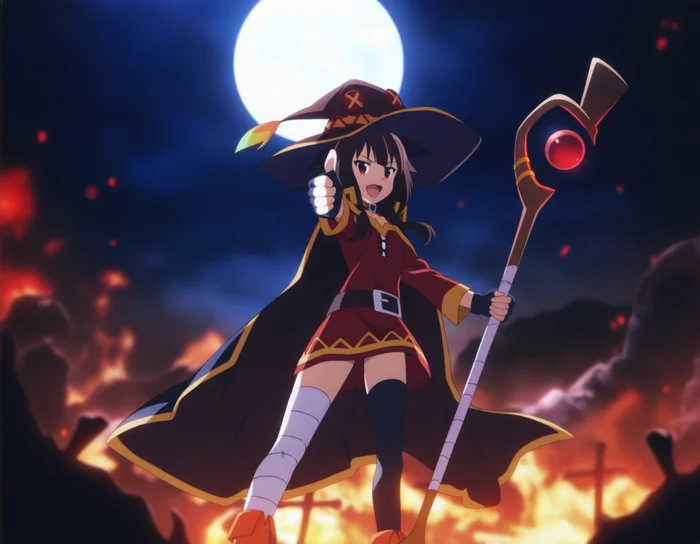 Megumin - Anime, Anime art, Konosuba, Megumin, Neural network art