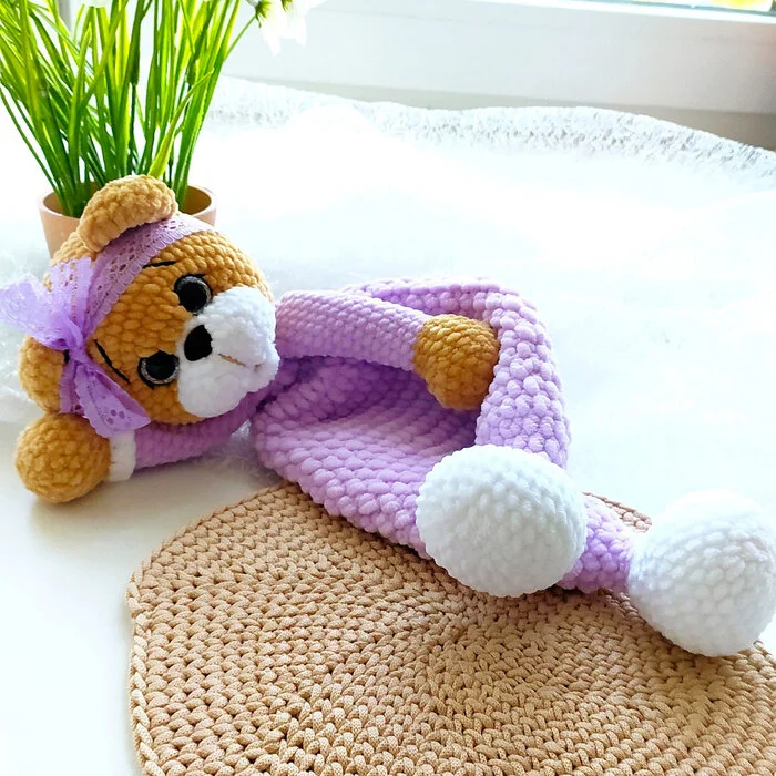 Bear Comforter amigurumi. Crochet toy pattern - My, Master Class, Scheme, Amigurumi, Toys, Crochet, Plush Toys, Teddy bear, Knitted toys, Knitting, Soft toy, Needlework, Needlework without process, With your own hands, Bears, The Bears, Teddy bears, Hobby