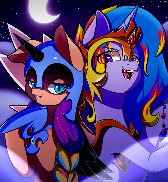 В новых костюмах - My Little Pony, PonyArt, MLP g5, Izzy Moonbow, Sunny Starscout