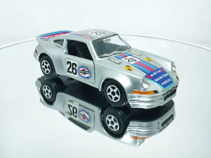 Model of the Porsche 911 Carrera RSR racing car from the Jet-car de Norev series in 1:43 scale - My, Collecting, Scale model, Modeling, Collection, Retro car, Porsche 911, Martini, Stand modeling, Serzhik Modelist, Racing, Sports car, Longpost