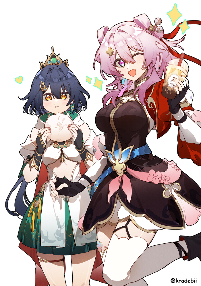    , Anime Art, Honkai: Star Rail, Yunli (Honkai: Star Rail), March 7th (Honkai: Star Rail)