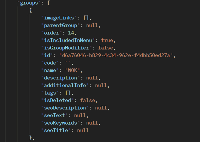 Просим заказчика поменять «NAME», дальше удаляем связанные с этой группой блюда и заново синхронизируем