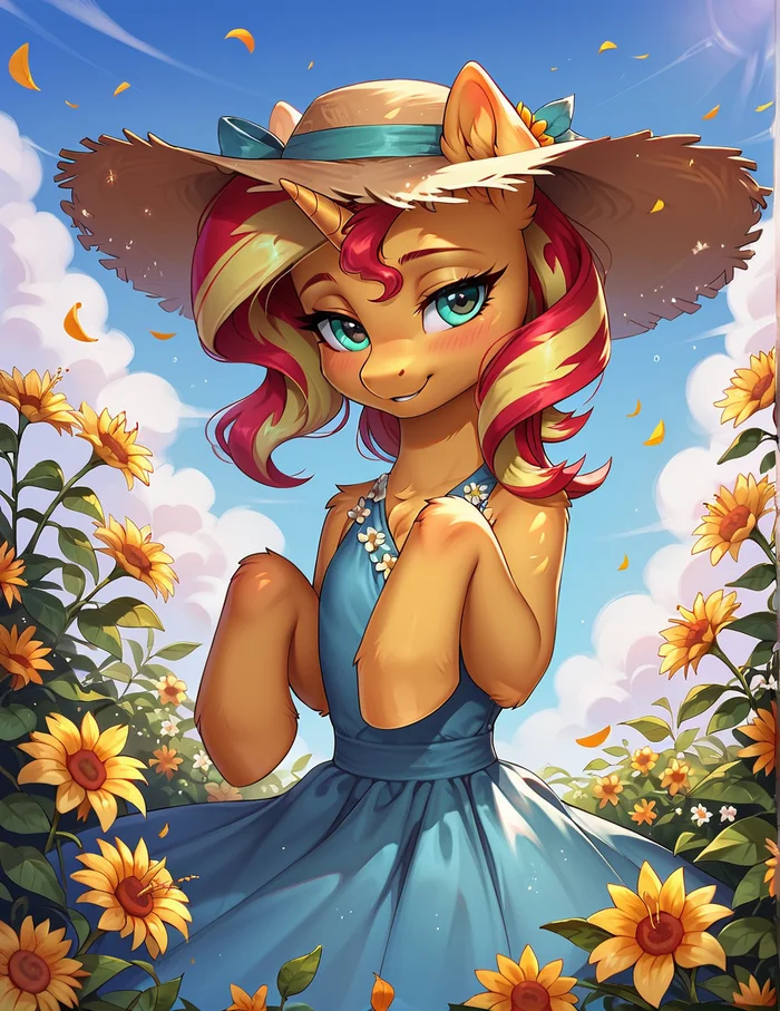 Sunset - My, Neural network art, My little pony, PonyArt, Sunset shimmer