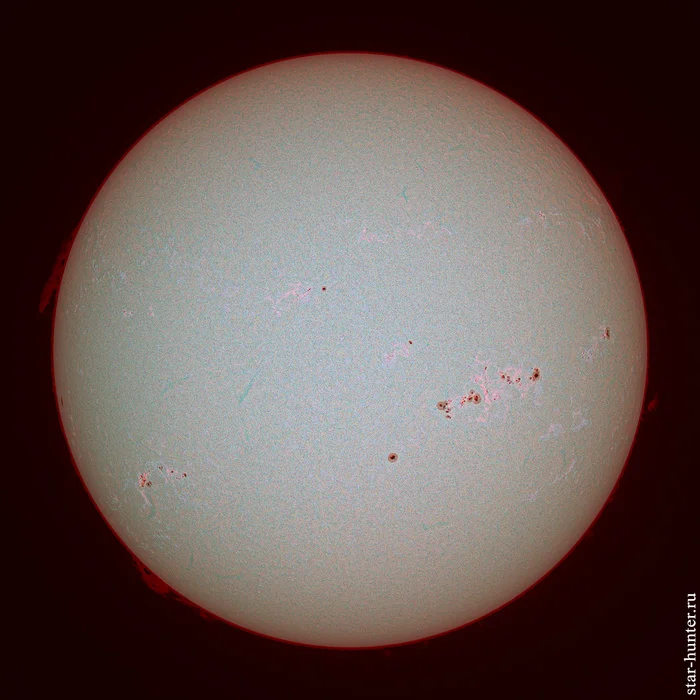 Multispectral Sun, July 22, 2024 - My, The sun, Astrophoto, Astronomy, Space, Starhunter, Anapa, Anapadvor