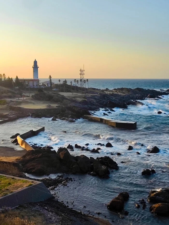 Najumasaki Lighthouse, Pacific Ocean, Japan - My, Pacific Ocean, Japan, Lighthouse, Longpost