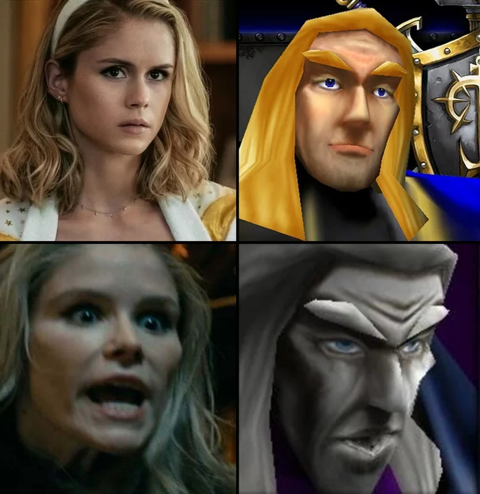 The light gives me strength - My, Humor, Memes, Arthas Menethil, Starlight (Boys TV series), Warcraft 3, Erin Moriarty, Boys (TV series)