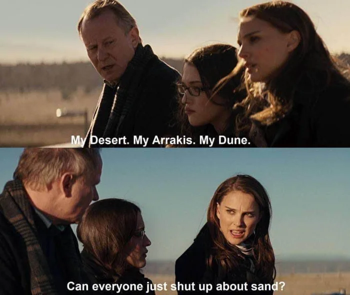 Sanded dialogue - Sand, Dialog, Humor, Movies, Dune, Star Wars, Picture with text