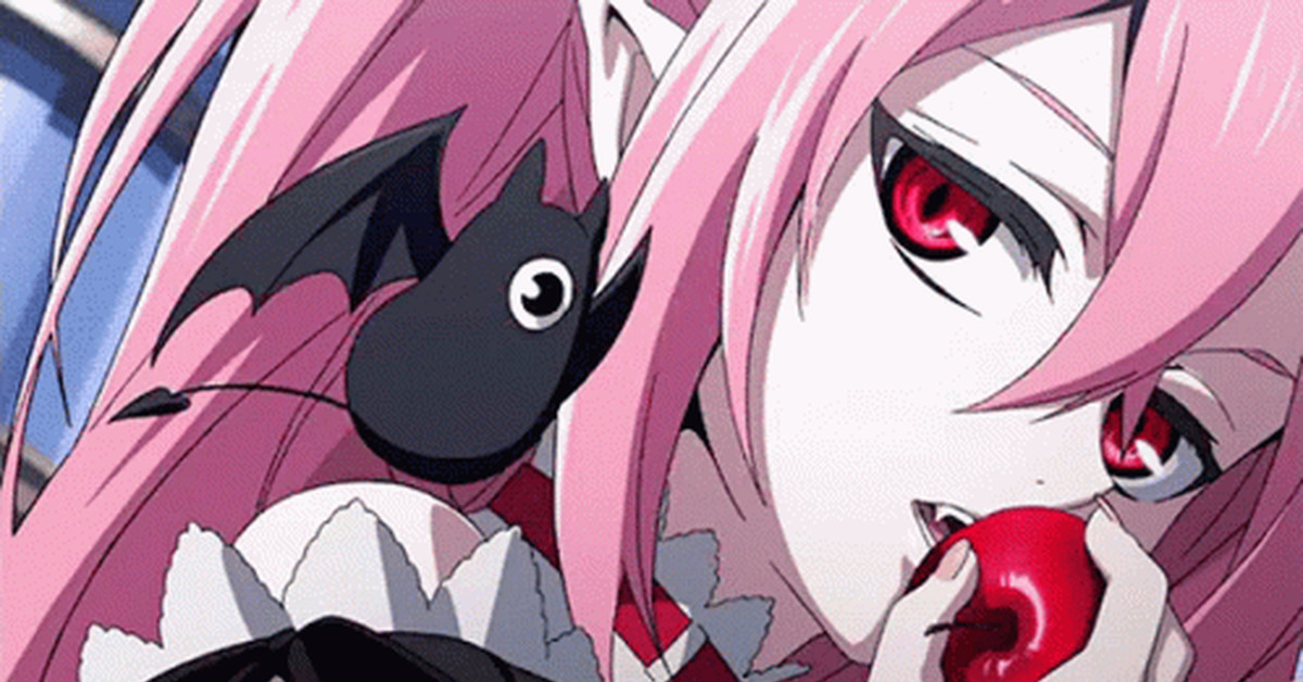 Biting an apple | The Last Seraph - Anime, GIF, Owari no seraph