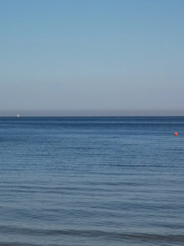 Swam behind the buoys - My, Sea, Yacht, Buoy, Mobile photography