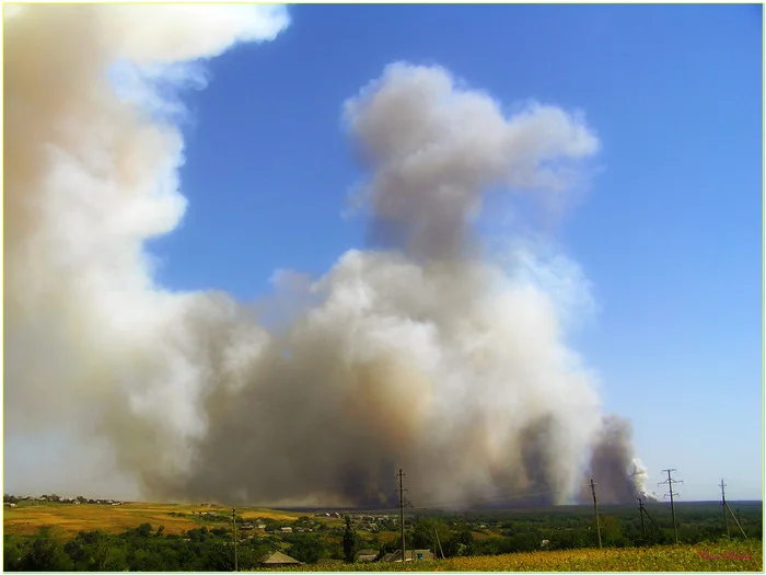 31/07/2010г :15ч.Когда горели леса... - Моё, Фотография, Природа, Лето, Пейзаж, Лесные пожары, Происшествие, Историческое фото