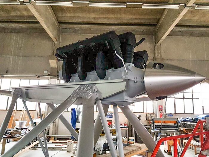 Мотогондола двигателей с установленной одной из двух копий двигателя. (изображение предоставлено Филиппо Меани)