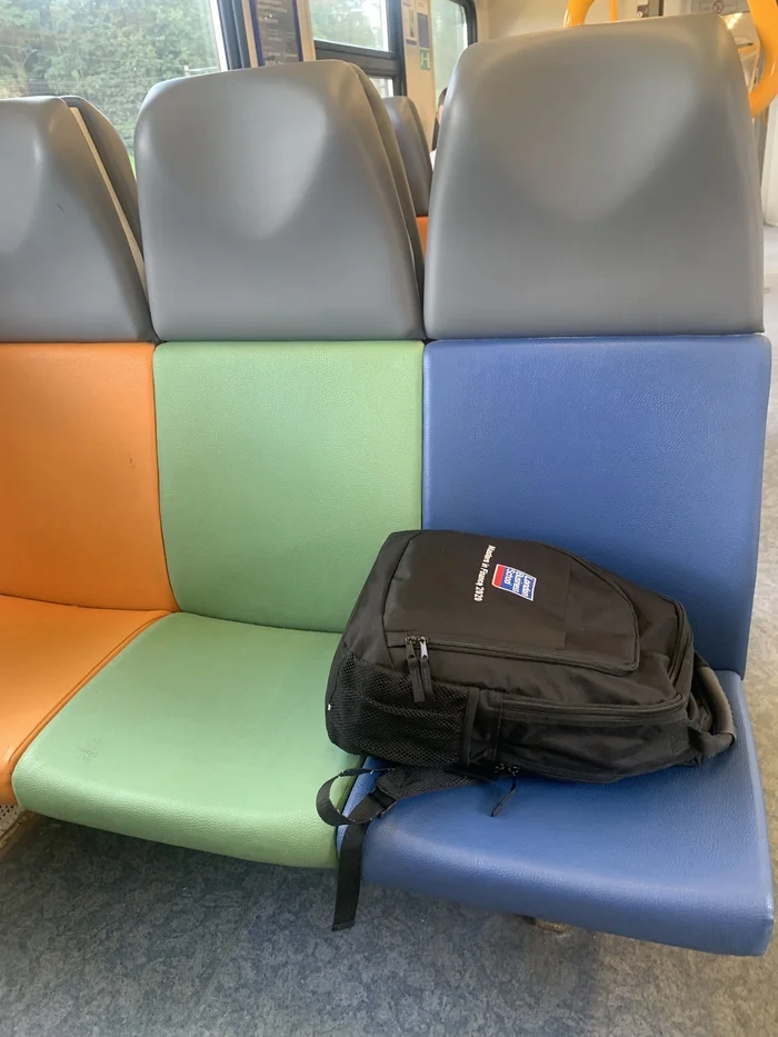 Someone forgot a backpack on the train - My, Lost, Backpack, Found things, Find, Train