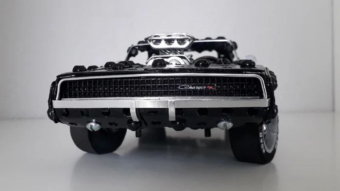 1968 Dodge Charger made from metal, wire, rubber and cardboard - My, Dodge, Dodge charger, Muscle car, Modeling, Retro car, Longpost