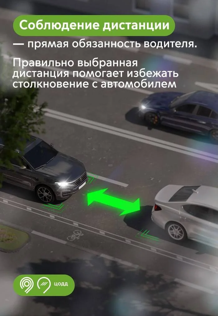 TsODDproPDD: we talk about one of the main causes of accidents - failure to maintain distance - My, Transport, Moscow, Traffic rules, Road accident, Rules, Auto, Motorists, Tsodd, Driver, Longpost